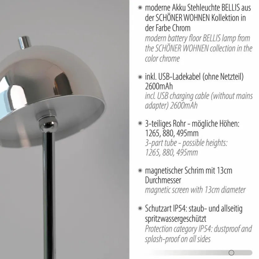Akku-Stehlampe Bellis