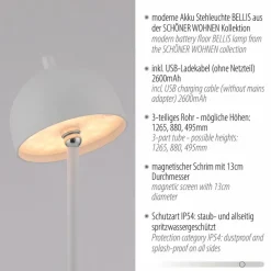 Akku-Stehlampe Bellis