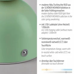 Akku-Tischleuchte Rudi