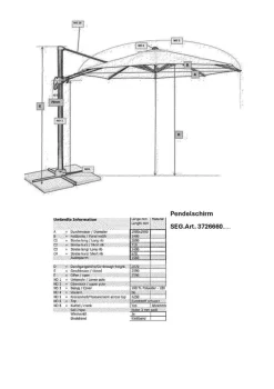 Ampelschirm Ravenna AX 300 x 300 cm