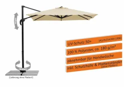 Ampelschirm Rhodos Junior 230 x 230 cm