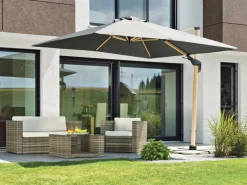 Ampelschirm Rhodos Twist Woody 300x300cm