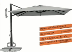 Ampelschirm Rhodos Smart 300 x 300 cm