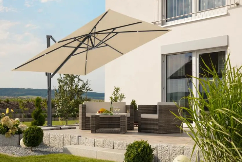 Ampelschirm Rhodos Smart 300 x 300 cm