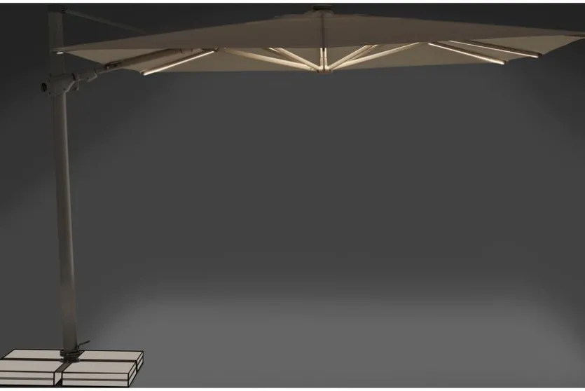 Ampelschirm Varioflex LED 300 x 300 cm