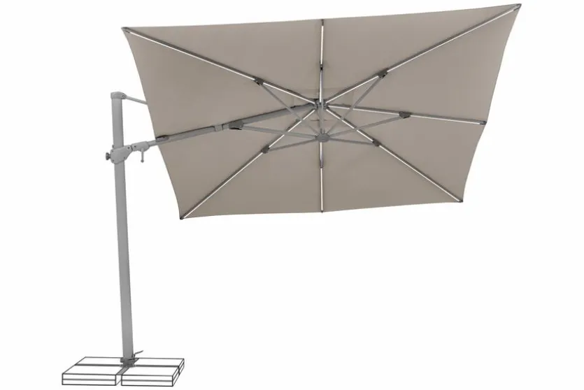 Ampelschirm Varioflex LED 300 x 300 cm