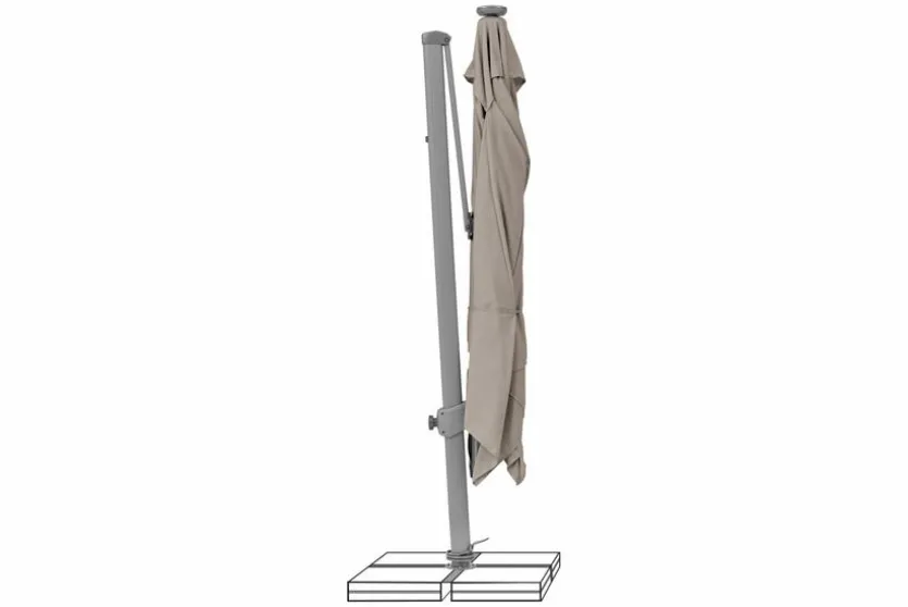 Ampelschirm Varioflex LED 300 x 300 cm