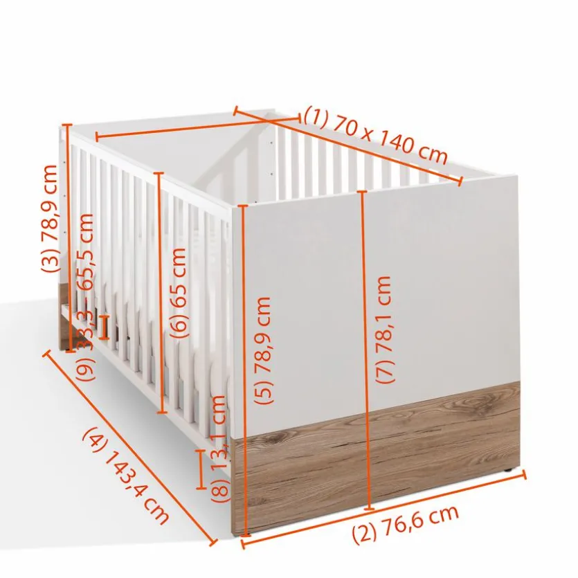 Babybett Remo 70 x 140 cm
