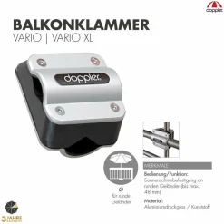 Balkonklammer XL Für Sonnenschirme