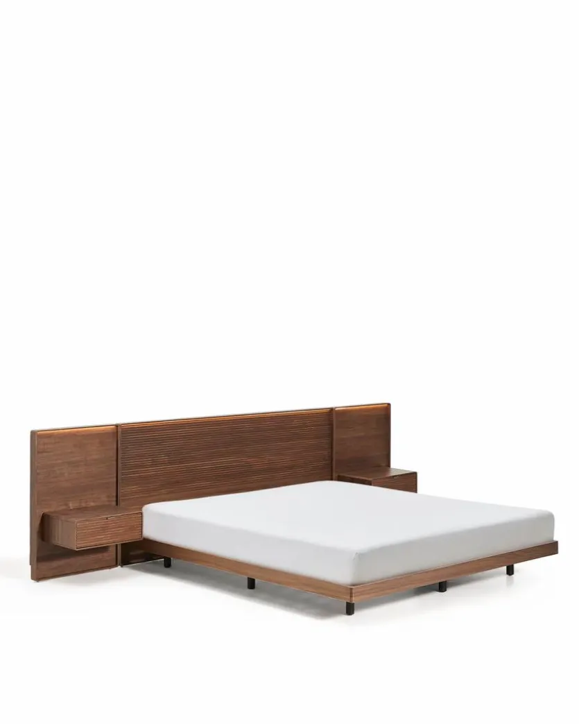 Bett mit Nachttischen Norlen 160 x 200 cm