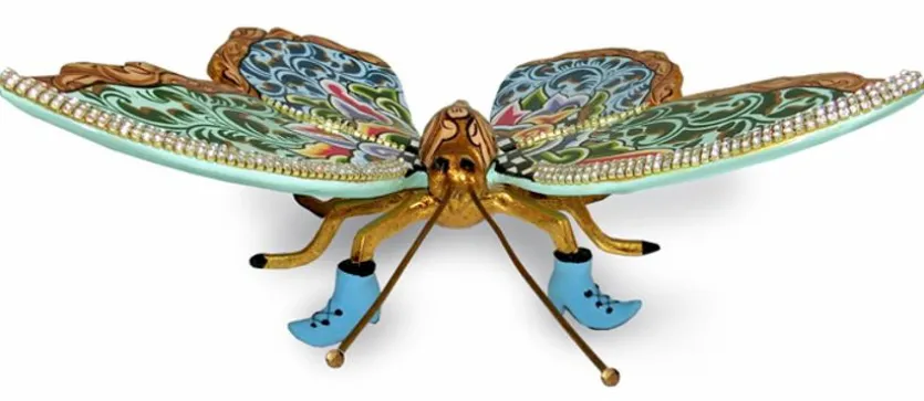 Deko-Figur Madame Butterfly 22 x 22 cm