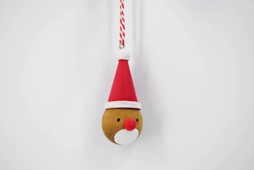 Deko-Hänger Weihnachtsmannkopf 6,3 cm