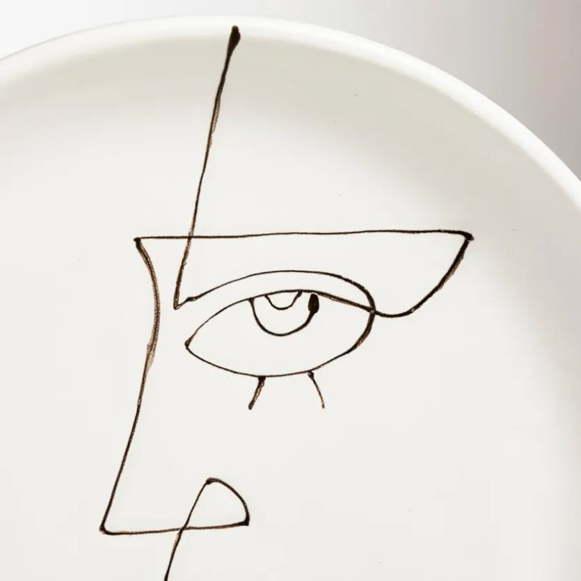 Deko-Teller Gesicht Ø 21 cm