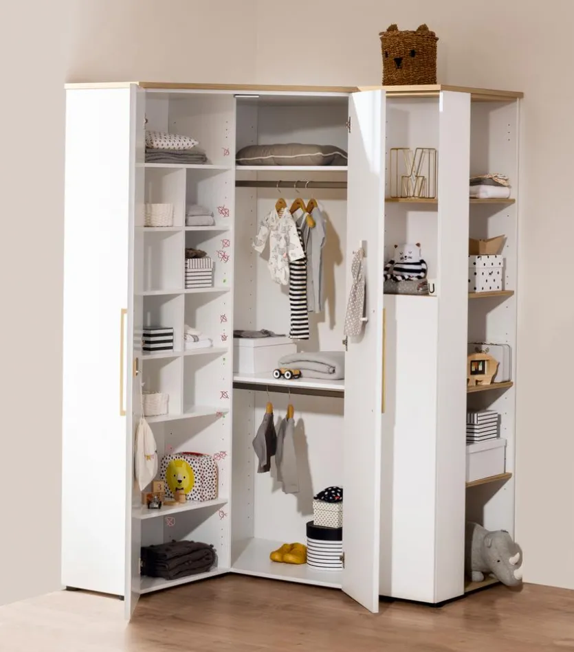 Eck-Kleiderschrank Oscar 102 x 206 cm