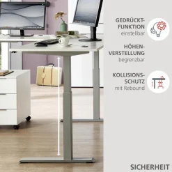 Eckschreibtisch elektrisch Santorin