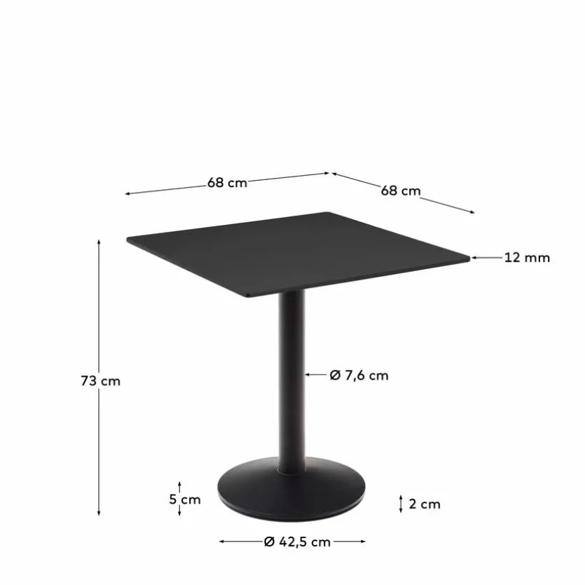 Esstisch Esilda 68 x 68 cm