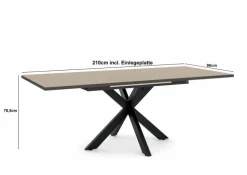Esstisch mit Auszug Reno 160/210 x 90 cm