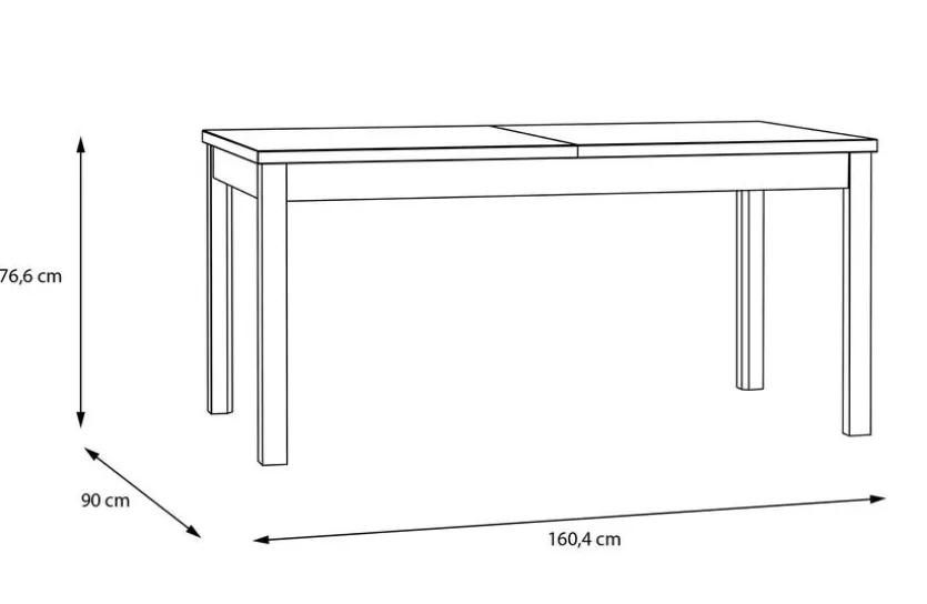 Esstisch Saitama 160/207 x 90 cm