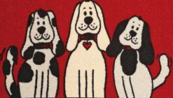 Fußmatte Three Dogs 50 x 75 cm
