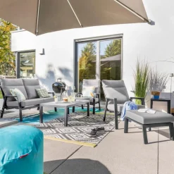 Gartenhocker Deluxe Lounge Alu