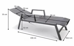 Gartenliege Deluxe Alu