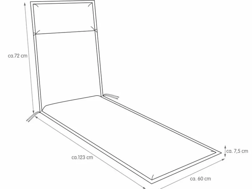 Gartenliegen-Auflage Unica 193 x 60 cm