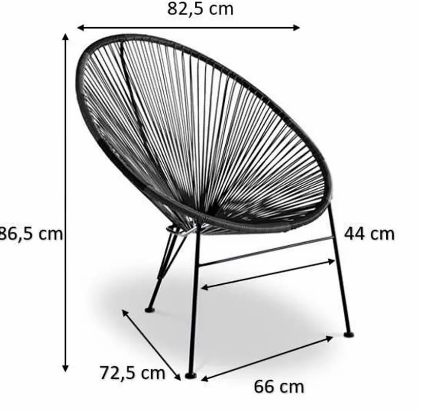 Gartenstuhl Egg, PE-Geflecht