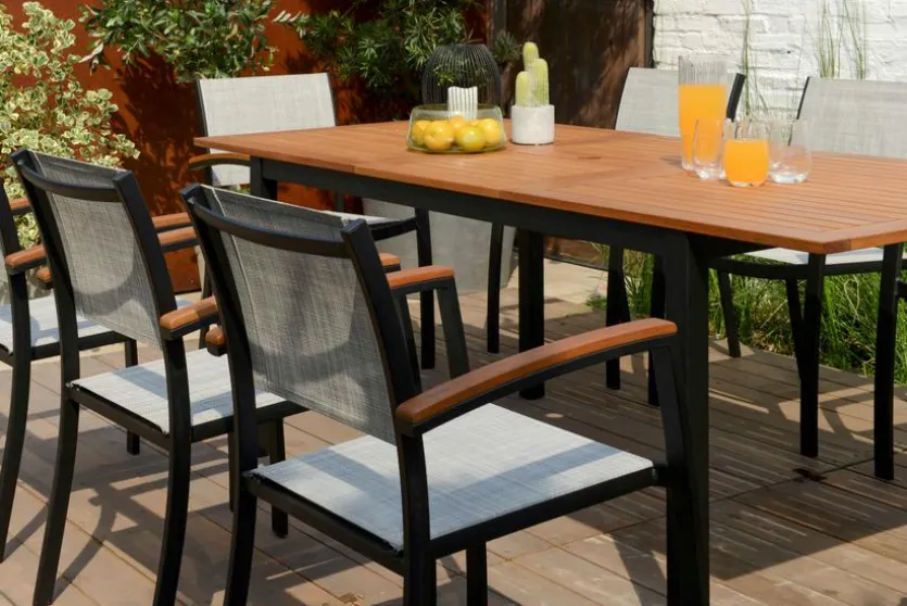 Gartentisch ausziehbar Kingsbury 150 x 89 cm