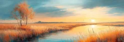 Glasbild 33 x 98 cm Atmospheric Landscape I