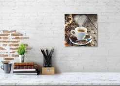 Glasbild 30 x 30 cm Coffee XIII