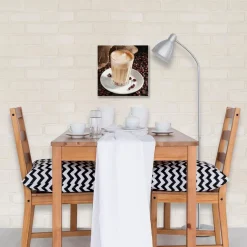 Glasbild 30 x 30 cm Milk coffee I
