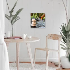 Glasbild 30 x 30 cm Zen bamboo II