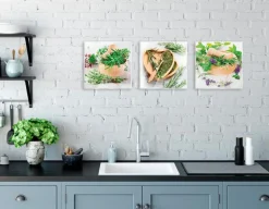 Glasbild 3tlg. Fresh Herbs