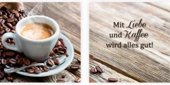 Glasbild 2tlg. Liebe und Kaffee