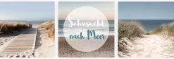 Glasbild 3tlg. Sehnsucht nach Meer