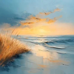 Glasbild 30 x 30 cm Atmospheric Beach I