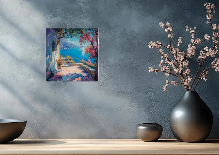 Glasbild 30 x 30 cm Beautiful View II