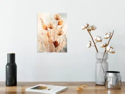 Glasbild 30 x 40 cm Boho Flowers I