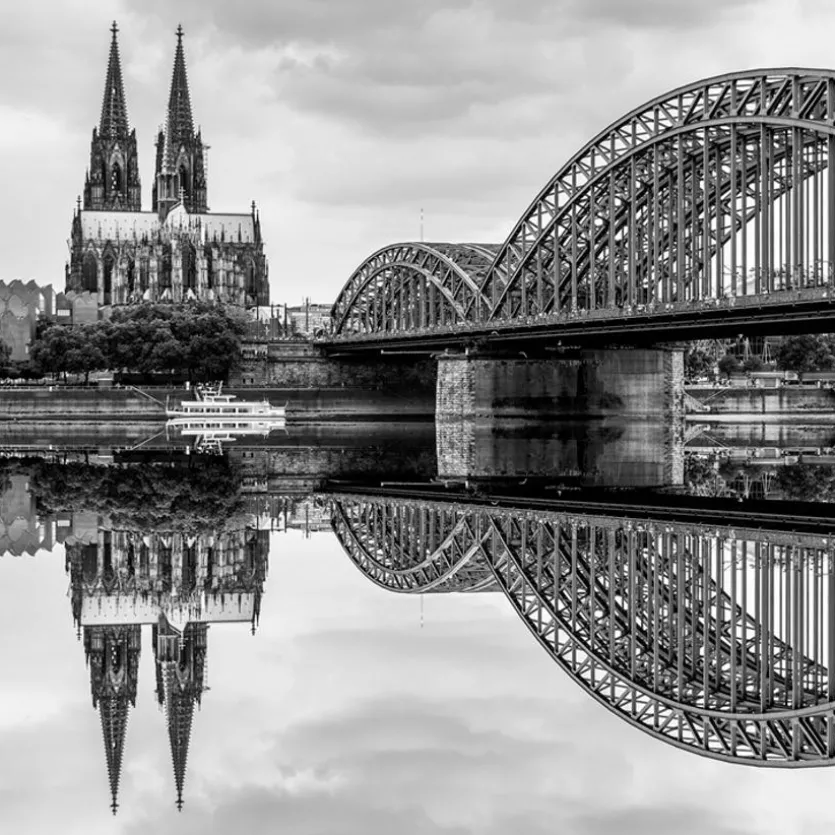 Glasbild 30 x 30 cm Cologne cathedral V