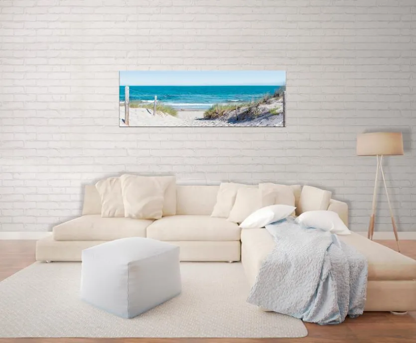 Glasbild 98 x 33 cm Enjoy the Beach VII