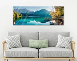 Glasbild 30 x 80 cm Fusine Lake