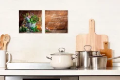 Glasbild 20 x 40 cm Herbs and Spices XVI