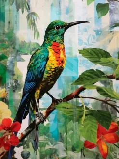Glasbild 30 x 40 cm Jungle Bird