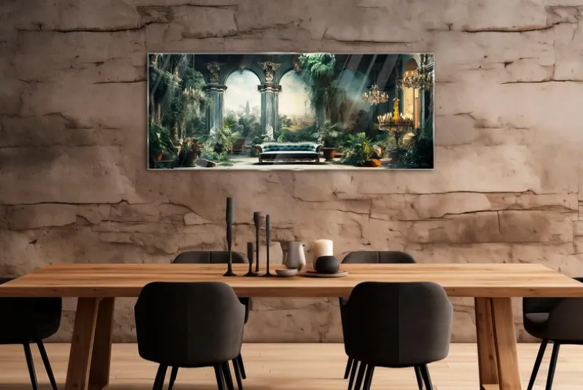 Glasbild 50 x 125 cm Lost Villa IX