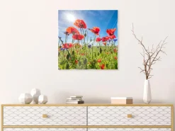 Glasbild 50 x 50 cm Poppies IV