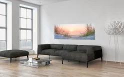 Glasbild 125 x 50 cm Sunset at the Beach