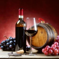 Glasbild 20 x 20 cm Wine Still Life II