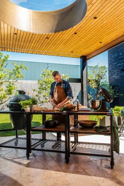 Grill Akazieneinsatz Küchenmodul Big Green Egg