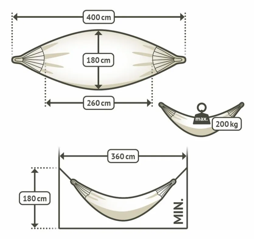 Hängematte Bossanova muscade Kingsize