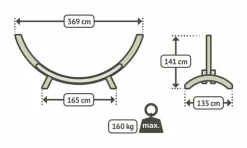 Hängemattengestell Maera Double